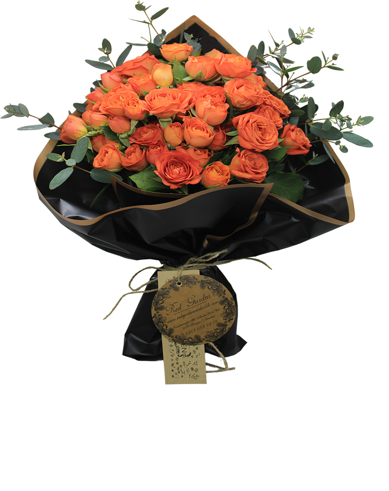 TURUNCU ÇARDAK GÜL BUKETİ